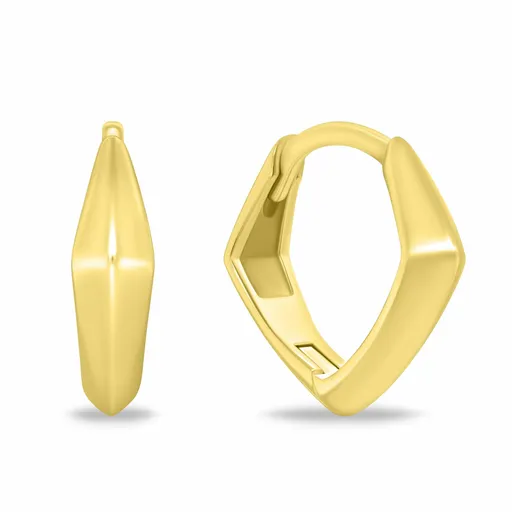 Brilio Silver Moderní hranaté náušnice z pozlaceného stříbra EA1214Y