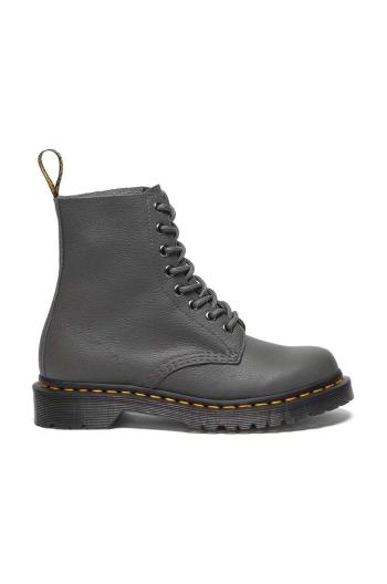 Kožené workery Dr. Martens 1460 Pascal dámské, šedá barva, na plochém podpatku, DM31693029