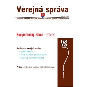 VS 10-12/2022 – Kompetenčný zákon (9771337044166)