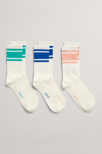 PONOŽKY GANT TEENS UNISEX SOCKS 3-PACK EGGSHELL