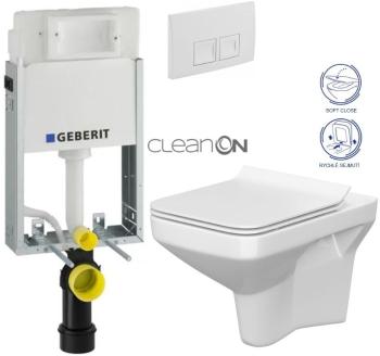 Geberit KOMBIFIX Basic tlačítko DELTA 50 Bílé WC CERSANIT COMO + SEDÁTKO 110.100.00.1 50BI CO1