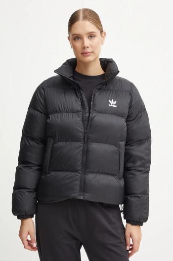 Bunda adidas Originals dámská, černá barva, zimní, JD0420