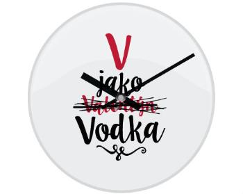 Hodiny skleněné V jako Vodka