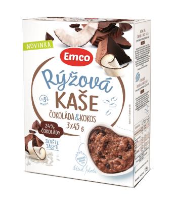 Emco Rýžová kaše čokoláda a kokos 3x45 g