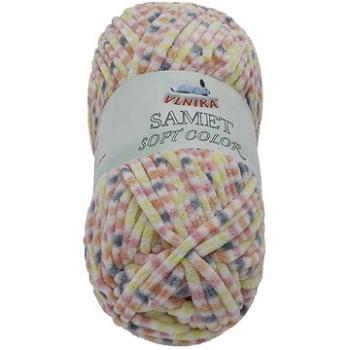 Samet Soft color 100g -  13 šedá, růžová, žlutá, bílá, oranžová (7802)