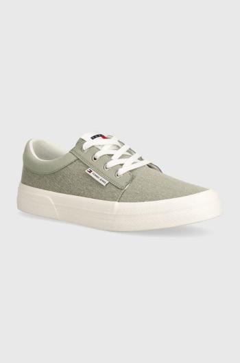 Tenisky Tommy Jeans TJM VULC. SKATE DERBY MIX pánské, šedá barva, EM0EM01367