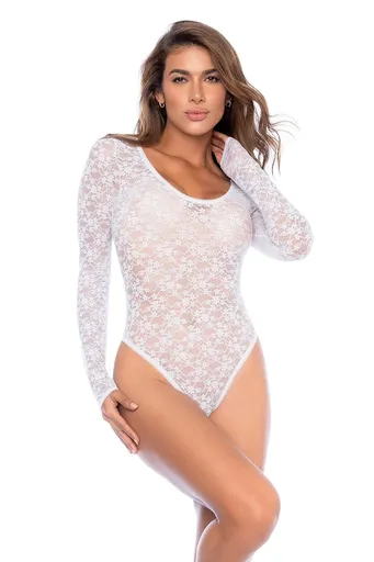 Bílé krajkové body 8917