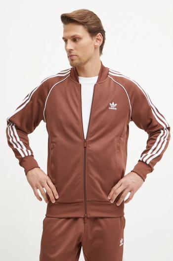 Mikina adidas Originals Adicolor Classics SST Tracktop pánská, hnědá barva, vzorovaná, IY9855