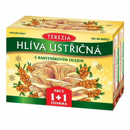 Terezia Company Hlíva ústřičná s rakytníkovým olejem 60+60 kapslí