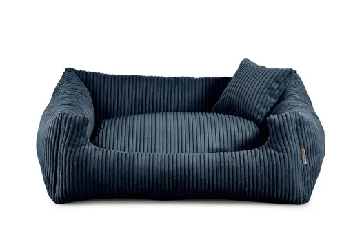 Vsepropejska Manšestr pelech pro psa s polštářkem Barva: Tmavě-modrá, Rozměr (cm): 65 x 55