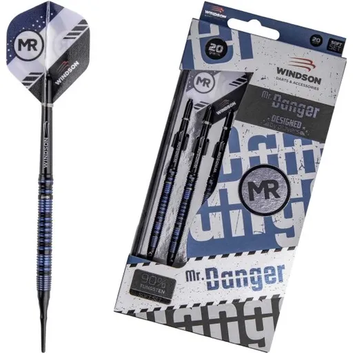 Windson MR. DANGER 20 G Set wolframových šipek soft, černá, velikost