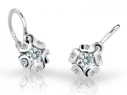 Cutie Jewellery Dětské náušnice z bílého zlata C2178-10-X-2 bílá