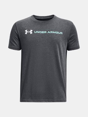 Under Armour UA B Logo Wordmark SS Triko dětské Šedá