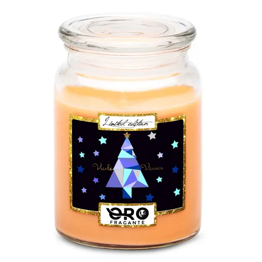 Svíčka Veselé Vánoce (Vůně svíčky: Tropické ovoce)