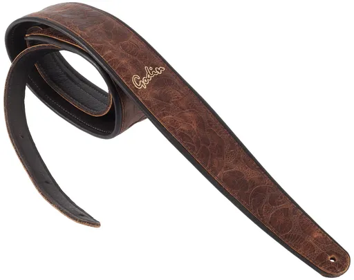 Godin Black Embossed Leather Felt Pad