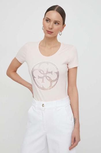 Tričko Guess růžová barva, W4GI29 J1314