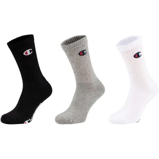 Champion 3PK CREW SOCKS Unisexové ponožky, černá, velikost 35-38