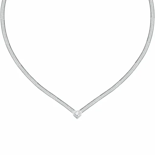 Morellato Jemný ocelový náhrdelník s krystalem Hádek Gioia SAVY26