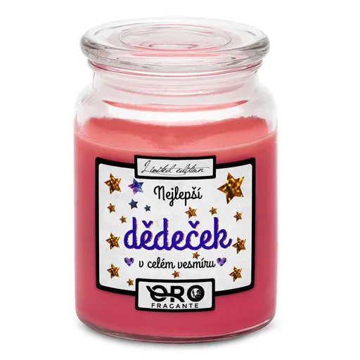 Svíčka Nejlepší dědeček ve vesmíru (Vůně svíčky: Višně v čokoládě)