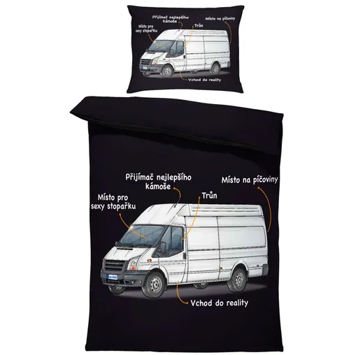 Povlečení Anatomie dodávky (Rozměr : 1x140/200 + 1x90/70)