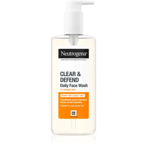 Neutrogena Clear & Defend čisticí gel s 2% kyselinou salicylovou 200 ml