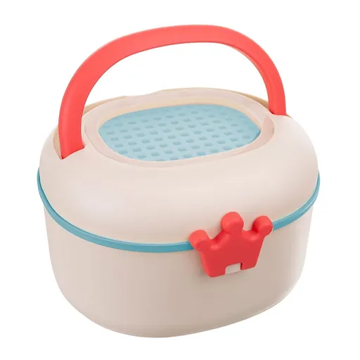 Akuku Praktická krabička/boxik na chrastítka, kousátka, ecru