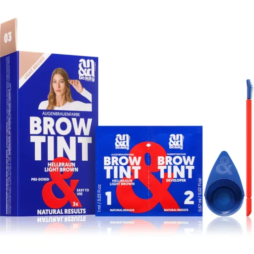 A.N.D. Beauty Brow Tint barva na obočí odstín Light Brown 3x1.67 ml