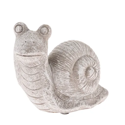 Zahradní betonová dekorace Šnek šedá, 13 x 10 cm