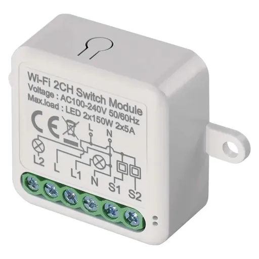EMOS GoSmart WiFi modul spínací 2-kanálový H5106