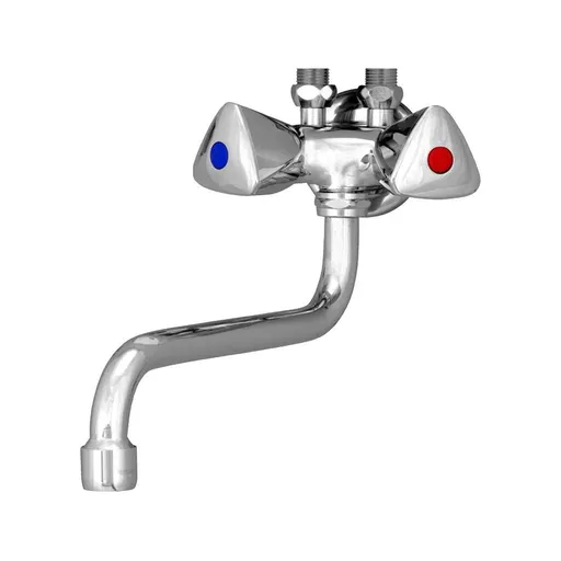 Mereo Dřezová nástěnná baterie s ramínkem trubkovým Ø16mm 120 mm, chrom CBS301001M