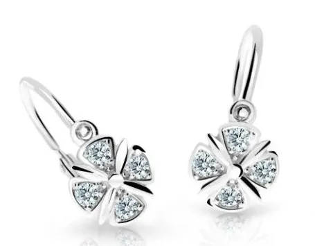 Cutie Diamonds Dětské náušnice z bílého zlata s diamanty C2245-10-10-X-2-D