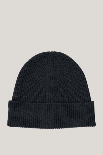 ČEPICE GANT FINE KNITTED WOOL BEANIE CHARCOAL MELANGE