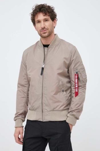 Bomber bunda Alpha Industries béžová barva, přechodná