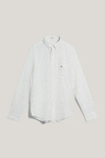 KOŠILE GANT REG MICRO PRINT SHIRT EGGSHELL