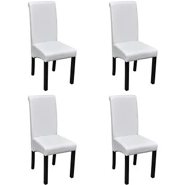 Jídelní židle 4 ks bílé umělá kůže (241729)