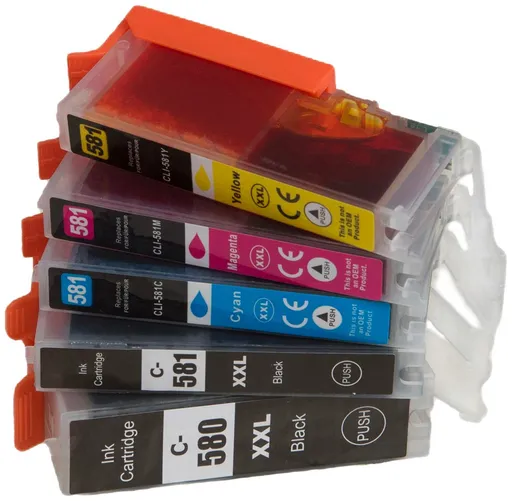 MultiPack CANON PGI-580-XXL, CLI-581-XXL - kompatibilní cartridge, černá + barevná, 1x25,7ml/4x11,7ml