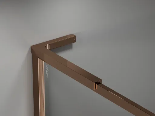 MEXEN Universální vzpěra tvaru L 10mm, 8F mm, 10Fmm  pro sklo L/P, růžové zlato 800-07-60