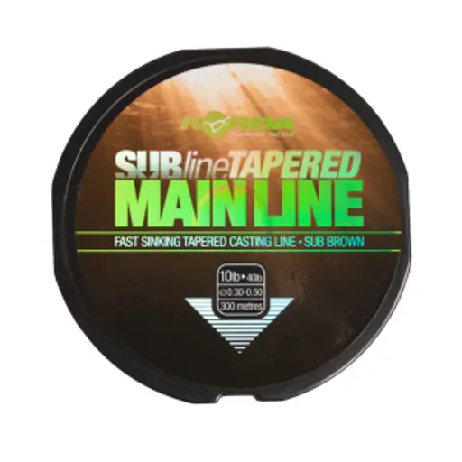 Korda Ujímaný vlasec Subline Tapered Mainline 0,28-0,50mm brown 300m,Korda Ujímaný vlasec Subline Tapered Mainline 0,28-0,50mm brown 300m
