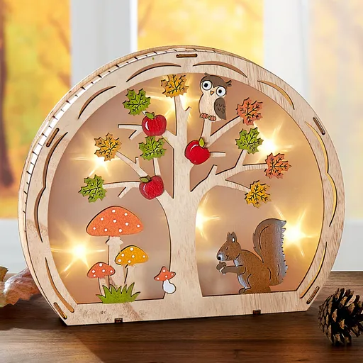 LED dřevěná dekorace