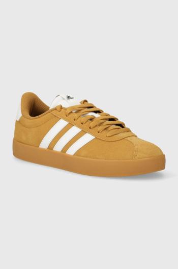 Semišové sneakers boty adidas VL COURT 3.0 žlutá barva, ID9183