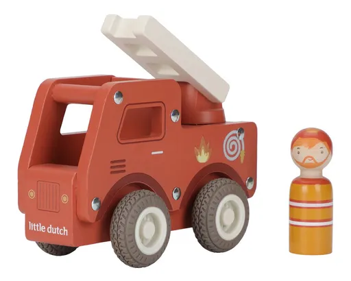 LITTLE DUTCH Auto hasičské dřevěné