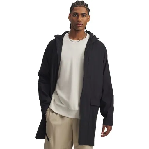 Under Armour UNSTOPPABLE TEXTURED Pánská prodloužená bunda, černá, velikost L