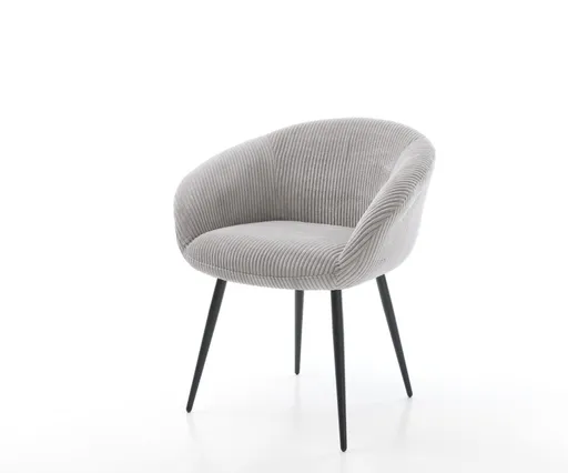 Jídelní židle Vinka-Flex podnož zúžená kovová černá manšestrová