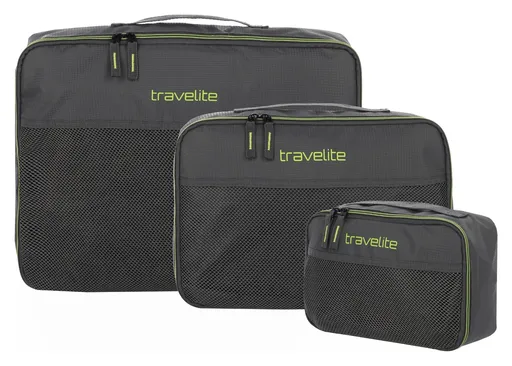 Cestovní organizéry Travelite Packing Cubes S,M,L Anthracite
