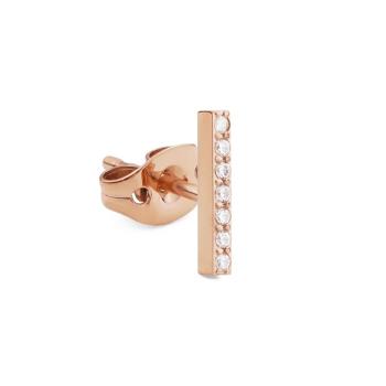 Daniel Wellington Bronzová single náušnice Tyčinka s krystaly DW00400860