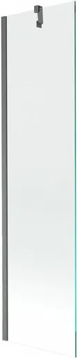 MEXEN/S Next vanová zástěna FIX 50 x 150, transparent, grafit kartáčovaná 895-050-000-00-00-66