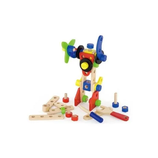 VIGA BUILDING KIT 48 DÍLŮ Dřevěná konstrukční stavebnice, mix, velikost