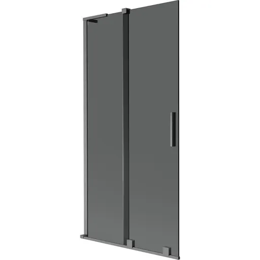 MEXEN/S Velar L dvoukřídlá posuvná vanová zástěna 95 x 150, grafit, grafit kartáčovaná 896-095-003-41-66