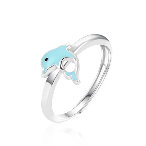 Agato Stříbrný dětský prsten Delfín AGT-RD02
