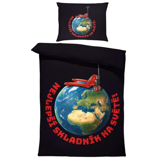 Povlečení Nejlepší skladník – paleťák (Rozměr : 1x140/220 + 1x90/70)